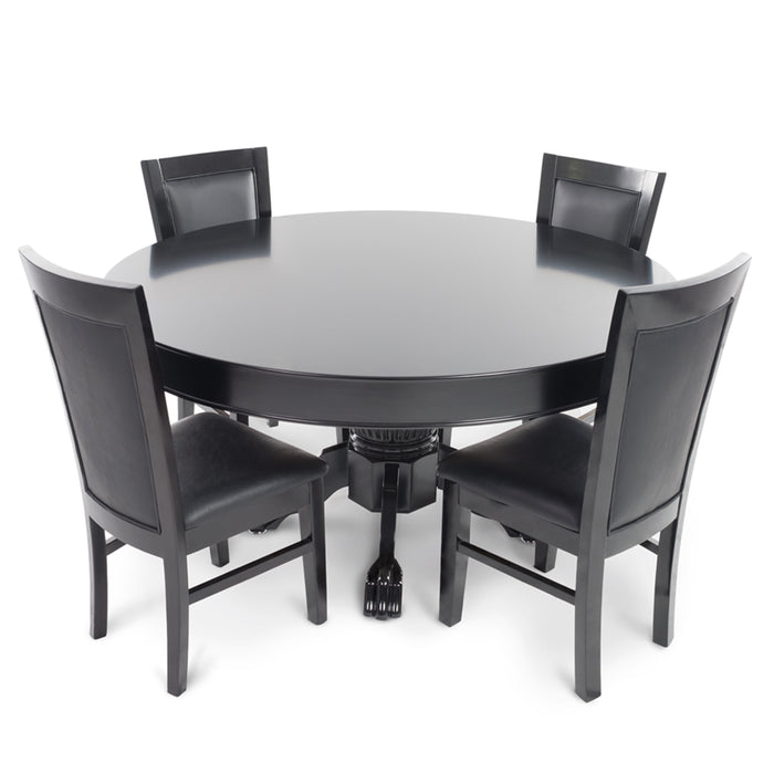 Black Round Poker Table Dining Top