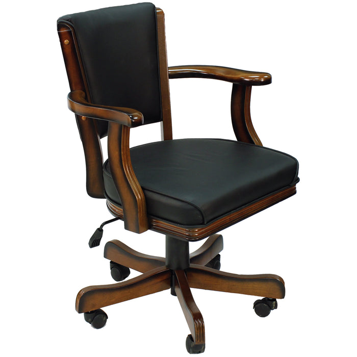 Solid Wood Swivel Poker Dining Chair